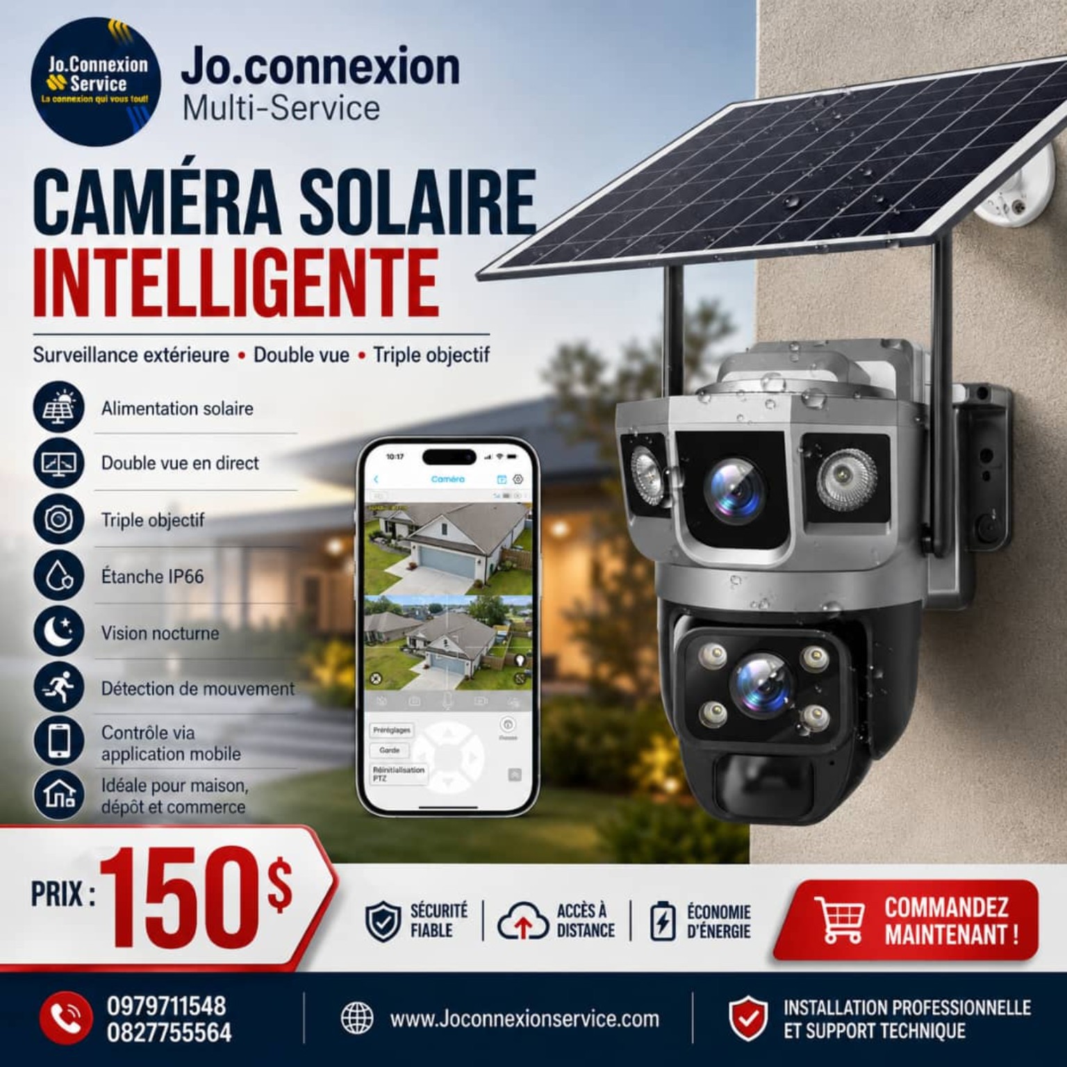 Caméra solaire intelligente